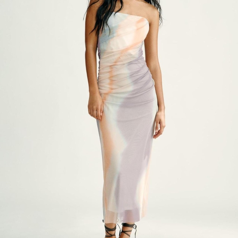 Brand New Zara Strapless Tie-Dye Tulle Dress!!